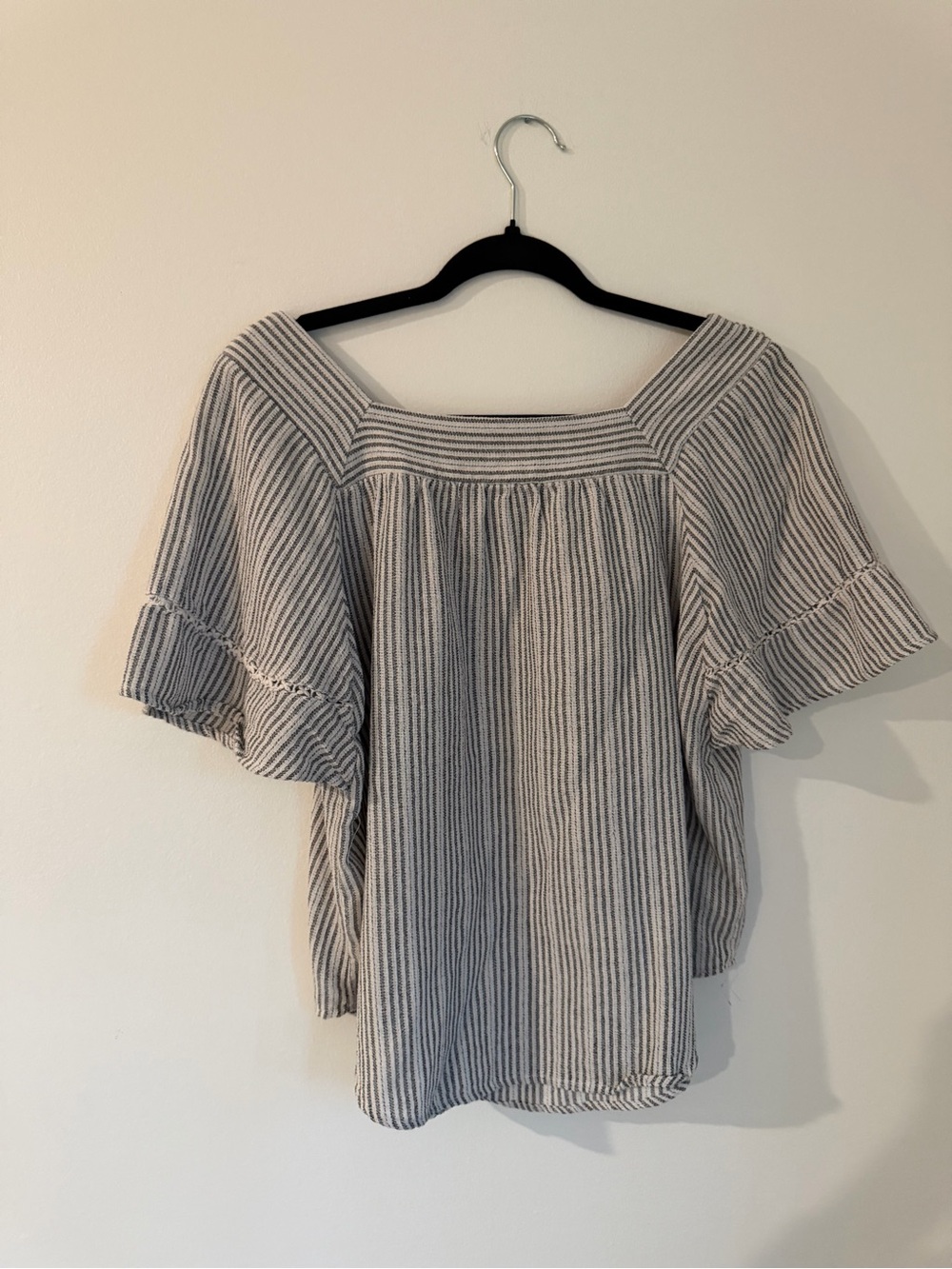Universal Thread Striped Square-Neck Top - Gray & White - Picture 3 of 4